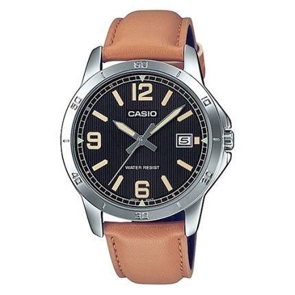 techxzon-com-Casio-MTP-V004L-1B2-Brown-Leather-Band-Men-Watch-Price